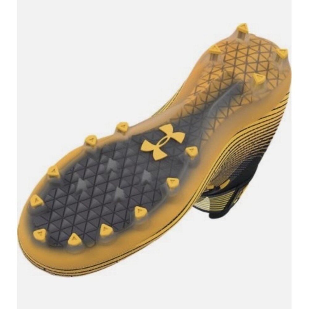 Under Armour Men's Highlight MC Football Cleats Black & Gold Steeltown Size 9 - Picture 5 of 6